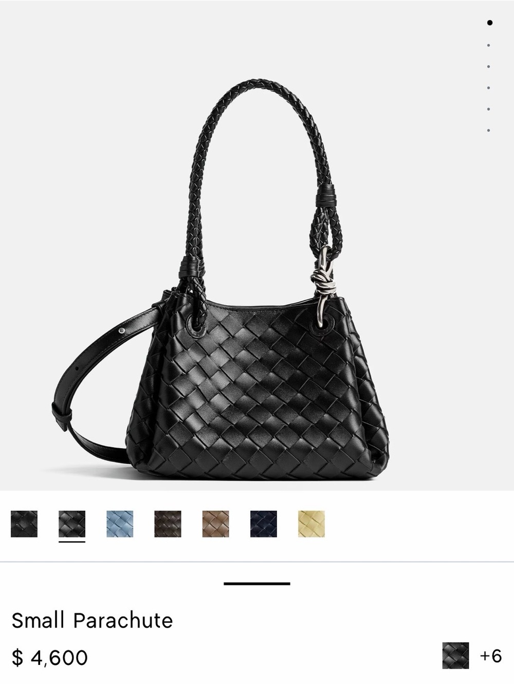 Bottega Veneta Black Small Parachute Shoulder Bag - LIKE NEW